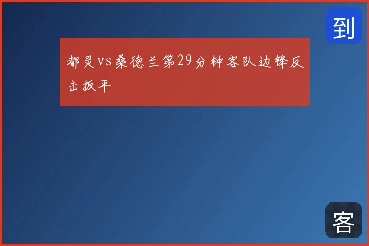 都灵vs桑德兰第29分钟客队边锋反击扳平